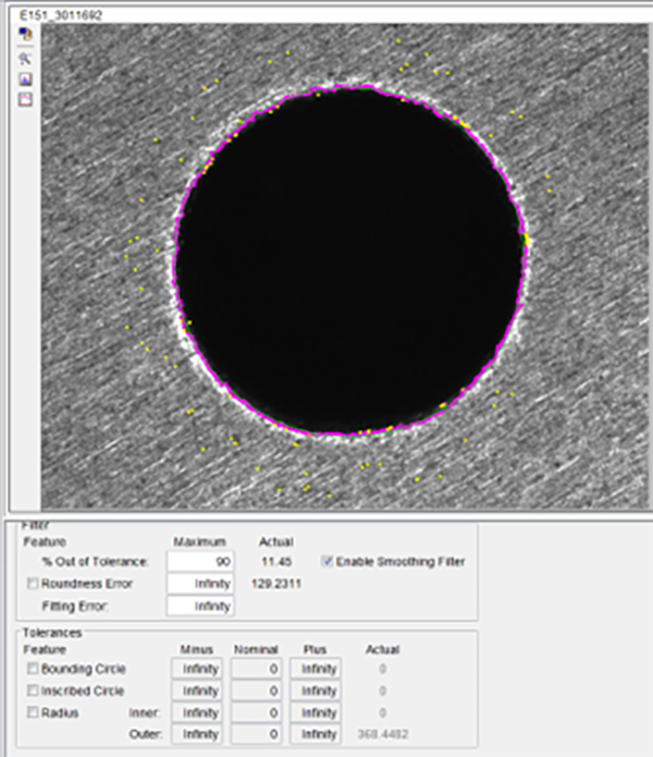 金屬圓盤螺紋有無辨識