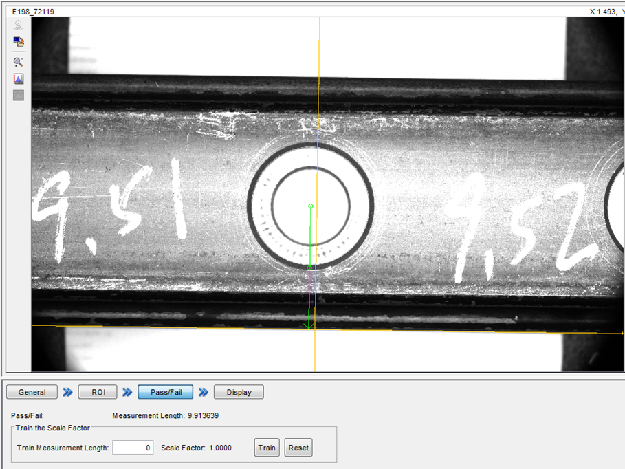金屬鐵片圓孔量測