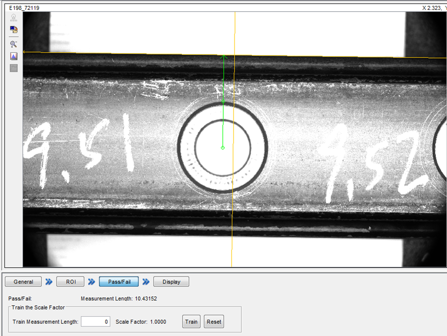 金屬鐵片圓孔量測