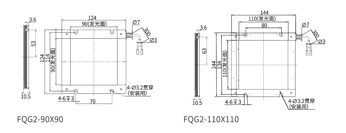 側部背光源(HRFQG2) 側部背光源(HRFQG2)