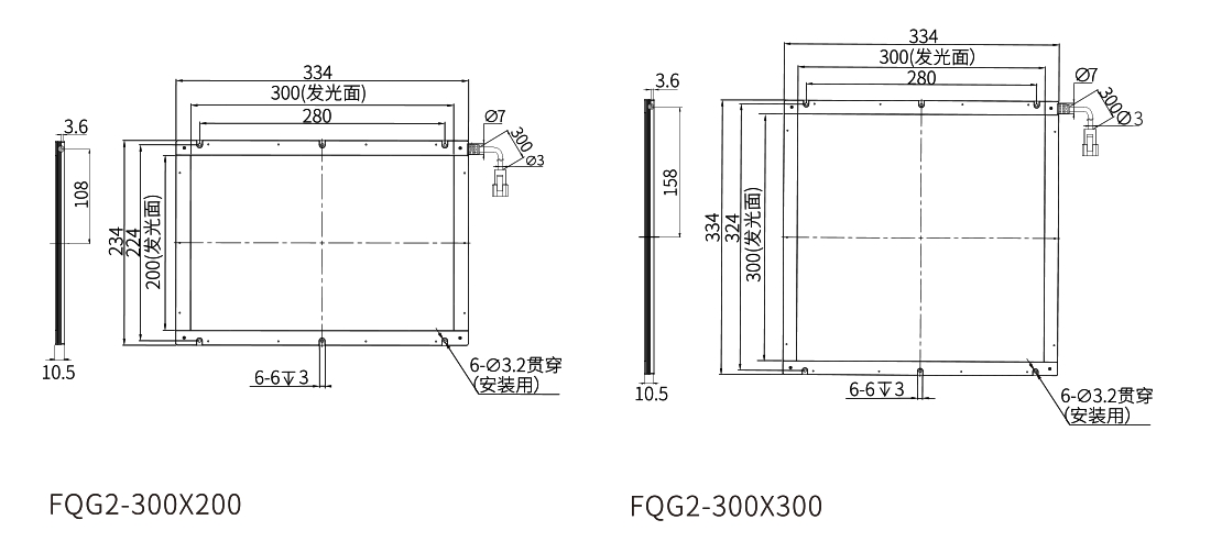 側部背光源(HRFQG2) 側部背光源(HRFQG2)